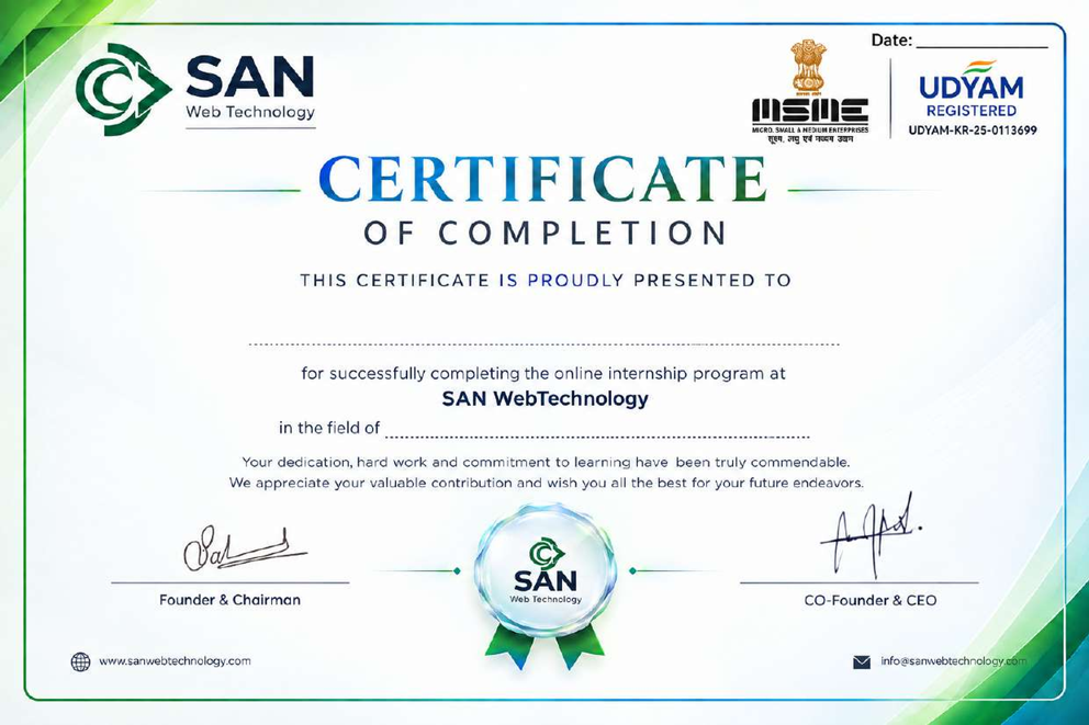 Official Certificate of Completion Preview